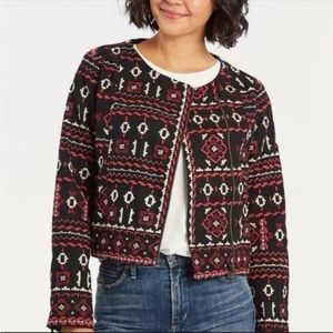 Feathers by Tolani Mandy Moto Embroidered Jacket